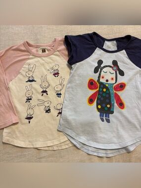 Tea Collection Girls 4 Raglan Shirts Bundle